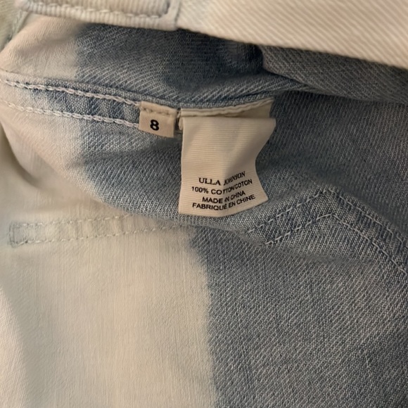 Ulla Johnson White and Light Blue Dye Jeans size 8 - Picture 4 of 8